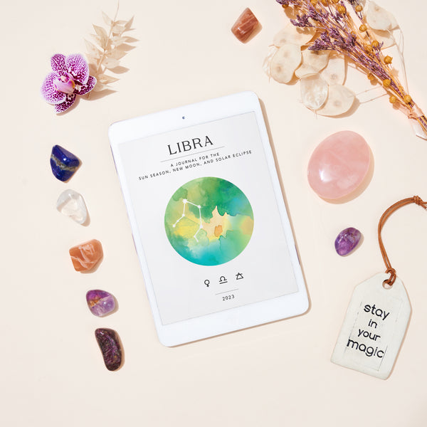 Libra Season, New Moon + Solar Eclipse Workbook (Digital)