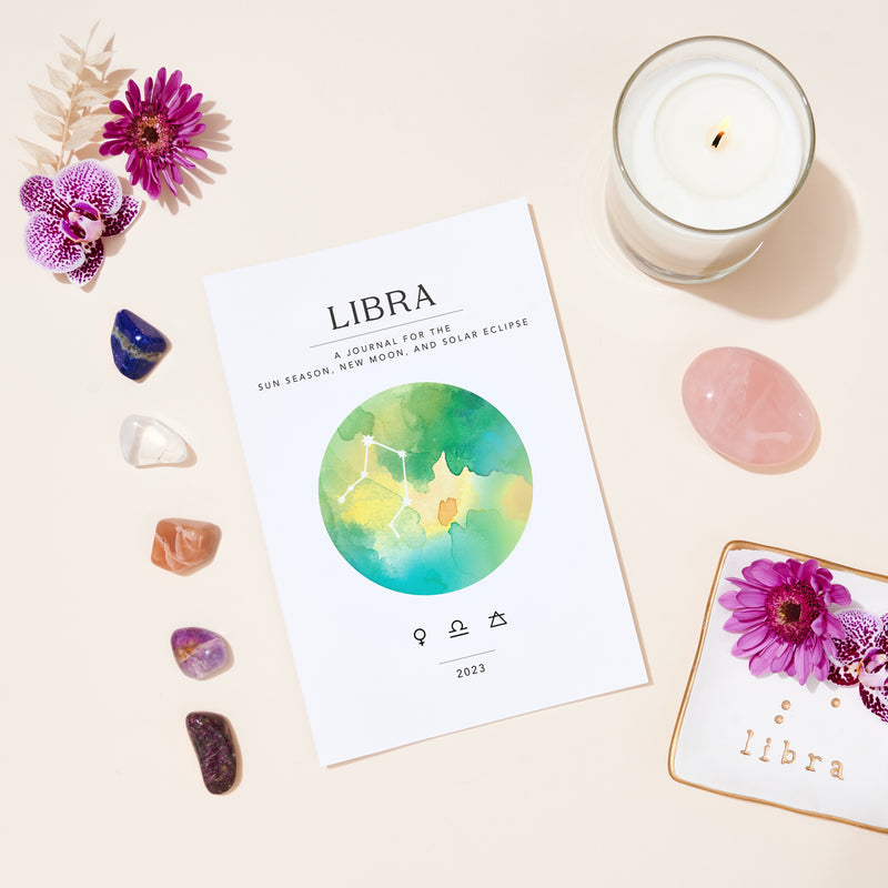 Libra Season, New Moon + Solar Eclipse Workbook (Printed)