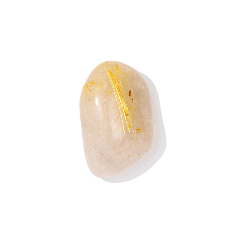 rutilated quartz tumbled stone