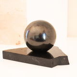 shungite crystal sphere and stand
